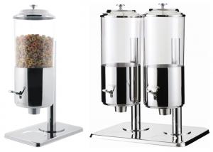 Quality Dry Food Catering Buffet Equipment , Single And Double Stainless Steel Cereal Dispenser for sale