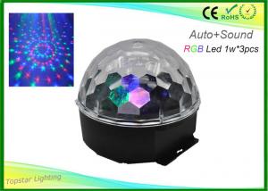 China Indoor LED Magic Ball Light , Auto Sound Control Led Crystal Disco Ball on sale