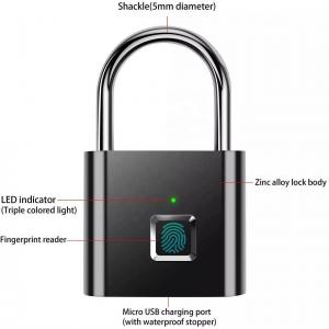 China Mini Smart Padlock One Touch Open Smart Security Keyless Padlock for Luggage Handbags on sale