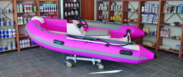 Buy Semi - FRP Inflatable RIB Boats Tube 3.3 Meter Length Pink Color at wholesale prices
