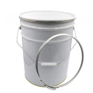Quality 16L Printing Ink Empty Metal Pail With Lever Lock Ring Lid for sale