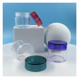 China Highly OEM Clear Plastic Jars With Colorful Lids 30g Cosmetic Jars for Face Care on sale