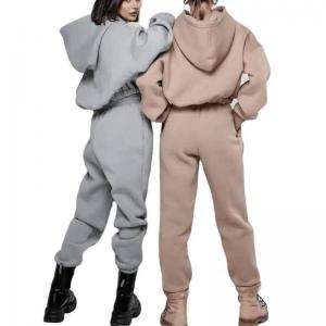 Quality                  Drawstring Pants Two Piece Sets Women Tracksuit Jogging Suits Women Sweatpants and Hoodie Set              for sale