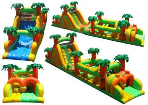 China Renting Durable Inflatable Obstacle Course For Jungle Themed Party on sale