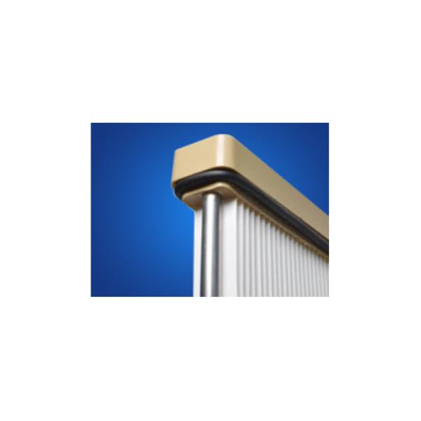 Electro - Galvanized Flat Panel Air Filter , Central Skeleton Pleated Polyester Filter Cartridge Professional Sealing