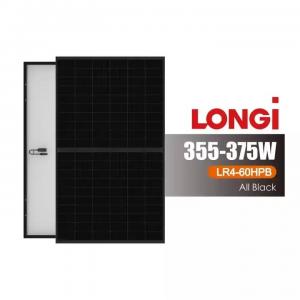 Quality Longi High Efficient Solar Panel PV Module HI Mo 4m LR4-60HPB 355-375M All Black For Home for sale
