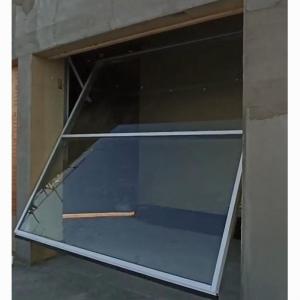 China Canopy Tilt Up Garage Door Toughened Glass Panel Assembled Counterweight System on sale