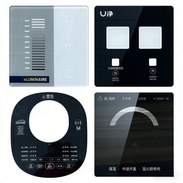 Custom Acrylic and PC Control Panels with High-Precision Printing for Durable & Functional Kitchen and Bathroom Appliances