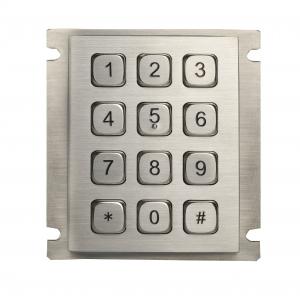 Quality Industrial mini Rear Panel Mouting Steel Metal Numeric Keypad with USB or RS232 Interface for sale