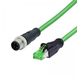 China Cat 5e M12 To Rj45 Ethernet Cable IP67 IP68 Male To Female For Sensor Automation on sale