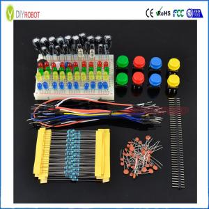 DIY Starter Kit for Arduino Courses 02 Electronics Fans Partst with Breadboard Jumper Wires electrolytic capacitor