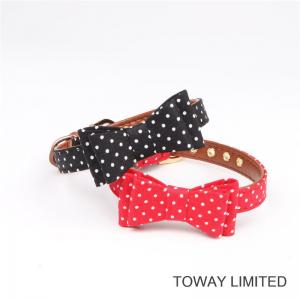 Quality Dots Bowtie Collars Pet Leash Cute Dog Supply for sale