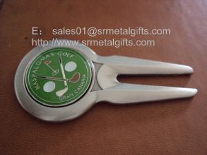 Quality Custom golf club gift metal golf divot tool with magnetic golf ball marker, for sale