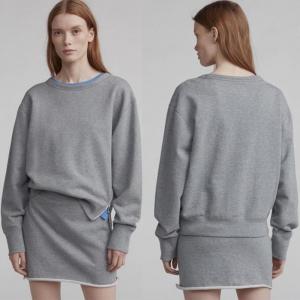 China Ladies Gray Cotton Two Piece Set Sweatshirt Women on sale
