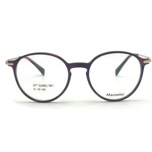 Quality OPT SUN001 Acetate Optical Frame with high elasticity temples trendy Round Style Fashionable Look for sale
