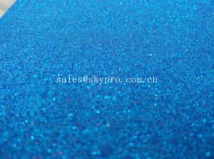 Quality Flexible EVA Foam Rubber Sheets 1mm Thickness Blue Self - Adhesive Glitter for sale
