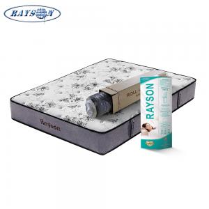 Quality Compressed Bamboo Fabric 3 Zone Pocket Spring Mattress Queen Size for Dormitory for sale