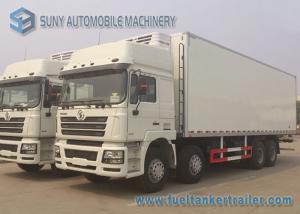 Quality Box 50 Cubic frozen truck rental Shacman 8x4 Heavy Cooling Van Truck 260 HP for sale