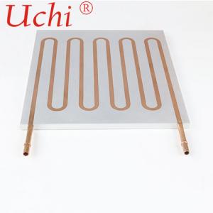 China High Dense Bending Copper Pipe Water Cooling Plate , Fast Cooling Water Cold Plate on sale