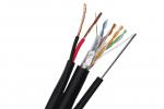 Siamese FTP Outdoor CAT5E Cable 24 AWG Bare Copper with Messenger Black