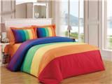 Quality Rainbow Energetic Bedding 7-Color Duvet Cover 4pcs Set Polyester Cotton Bedding Set for sale
