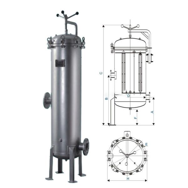 Water 30 Inch Filter Housing 20 Inch Magnetic Multi Cartridge
