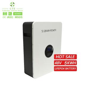 China 5kWh Wall-Mounted Energy Storage System 51.2V 100Ah LiFePO4 Battery For Home Farm on sale