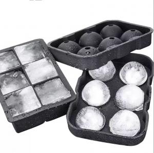 China Food Grade Silicone Ice Tray Mold With Round Square Shape Black Color on sale
