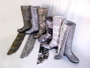 Quality Internal Linings for FASHION women rain boots (Printed Fabric) for sale