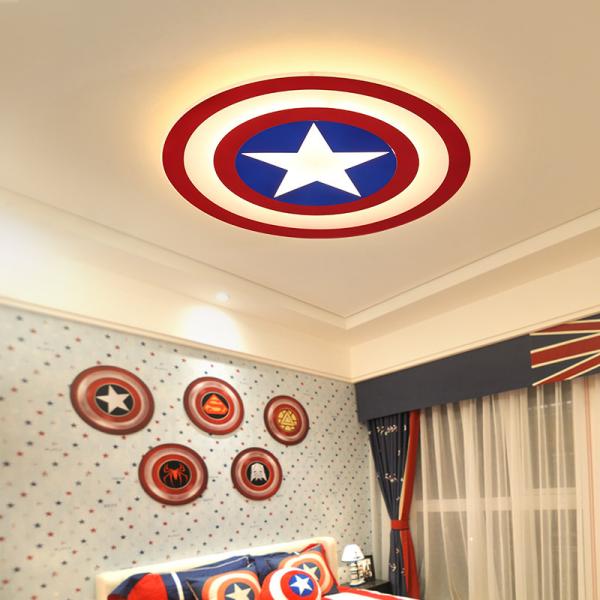 Buy Kids LED Ceiling Lights Captain America with remote control ceiling lamp (WH-MI-131) at wholesale prices