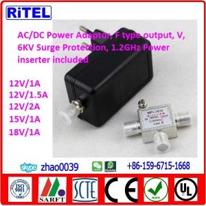 Quality ac/dc converter power adaptor with 6kv surge protection for catv matv smatv drop amplifier, ftth optic node, cable modem for sale