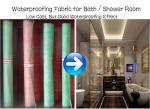 Waterproofing Fabric for Bath / Shower Room, different colors, low cost, good