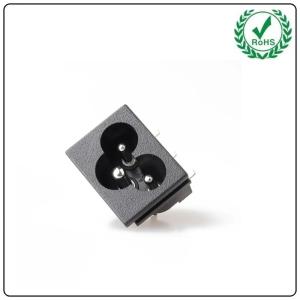 Quality High Quality AC Power Socket C6 Type Two Core Card Plug Connector With Ear Screw Fixed Mickey Mouse Socket for sale
