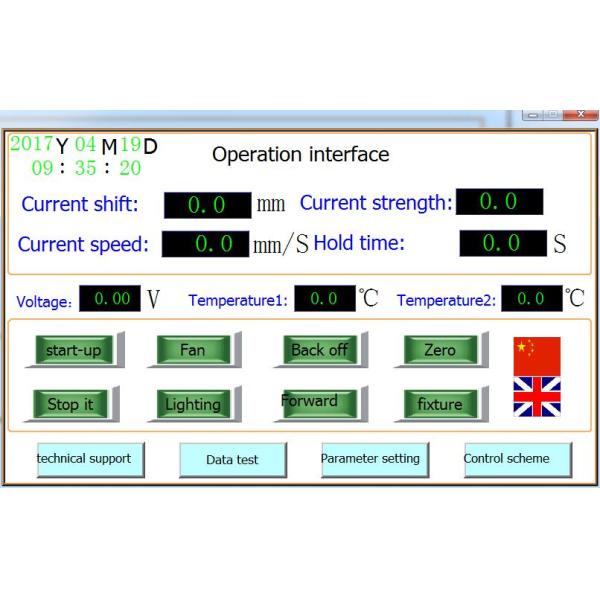 Vertical Pressure Structure Battery Crush Nail Penetration Test Equipment High Efficiency