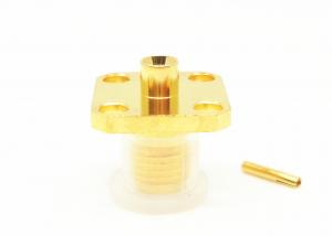 Quality Female SMA Jack Connector , Coaxial Cable Connectors Solder Attachment 50 Ohm for sale