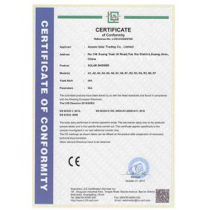 HONG KONG AUTUMN SOLAR TRADING CO., LIMITED Certifications