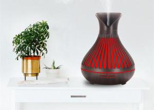 China 400ml Essential Oil Aroma Humidifier Vase Mini Hollow Wood Grain Aroma Diffuser on sale
