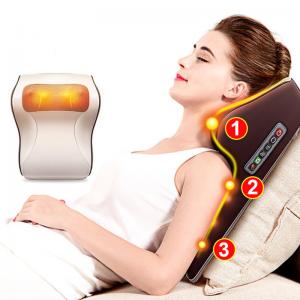 Quality Light Brown Electric Back Massager Gross Weight 1.5KG With 16 Massage Balls for sale