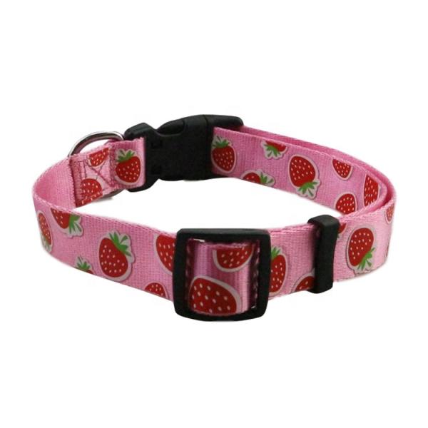 Custom Printed Woven Personalized Pet Collars Fancy Ribbon Dog Collars