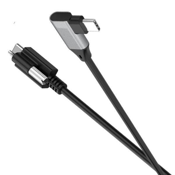 USB C Screw To 90 Degree USB C Cable 5m Video Audio Data Power Custom Cable Assembly