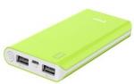 Red OEM / ODM Portable Power Source Dual USB port Polymer Mobile Power Bank