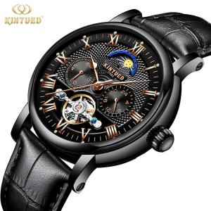 Quality KINYUED 2019 Creative Automatic Men Watches Luxury Brand Moon Phase Mens Mechanical Watch for sale