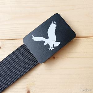 China Nylon Personalized Mens Belt Plastic Buckle My Own Design Logo Print Eagle on sale