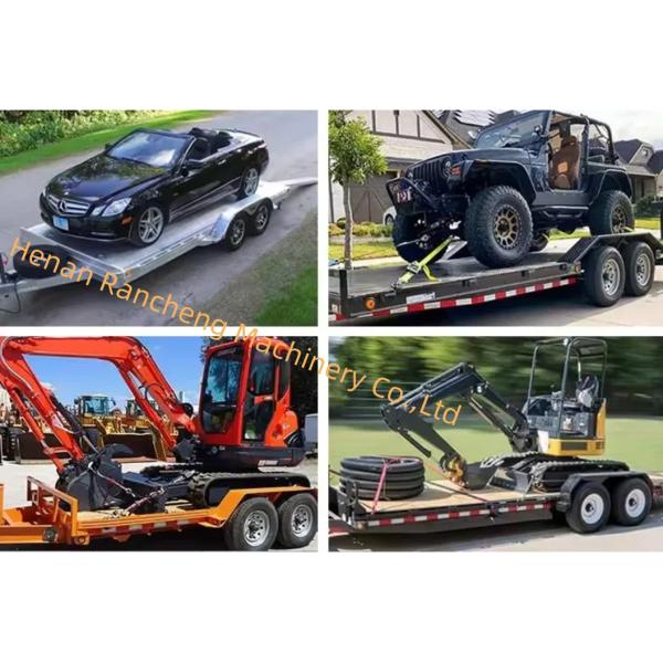 Flatbed Trailer 5000*2200mm Small Electric Trailer For Cargo Transport