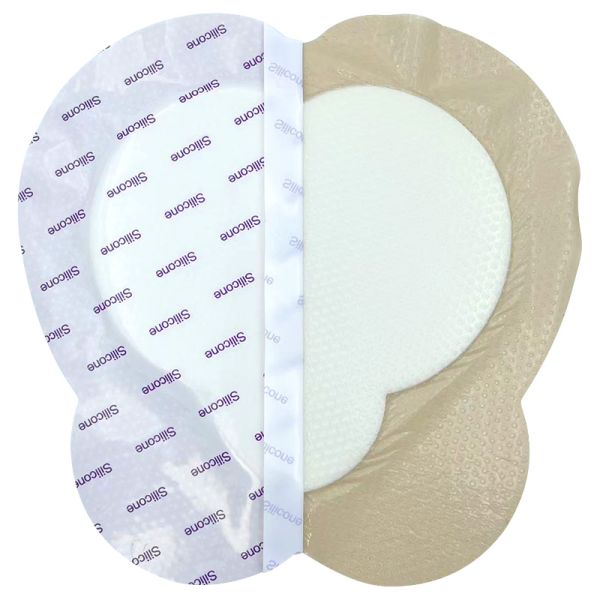 Large Waterproof Silicone Wound Dressing With Gentle Border For Bed Sore Leg Ulcer