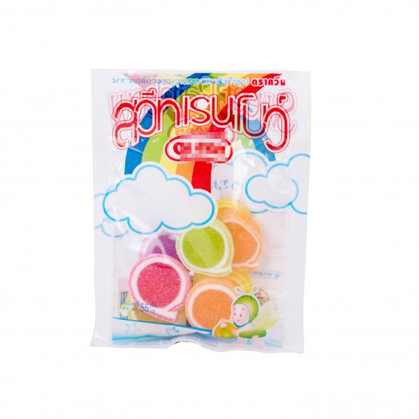 Buy Soft Sweets Sugar Packing Bags With Clear Window Custom Full Color Printing at wholesale prices