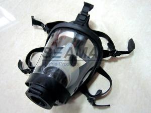 China Silicone Rubber Cylindrical Full Face Mask Gas Mask For Breathing Apparatus on sale