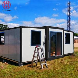 China Expandable fabricated house container folding insulation solar prefab container house prefabricated home luxury on sale