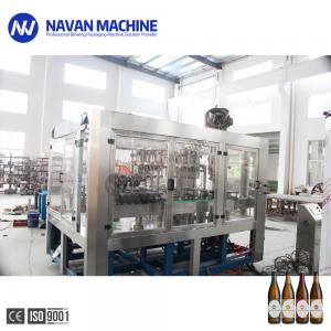 Quality Energy Drinks Whisky Beer Glass Bottle Filling Machine With Aluminum Screw Cap Crown Cap for sale