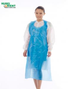 Quality Disposable PE Apron Medical Disposable Polythene Aprons Blue Aprons With Smooth Surface for sale
